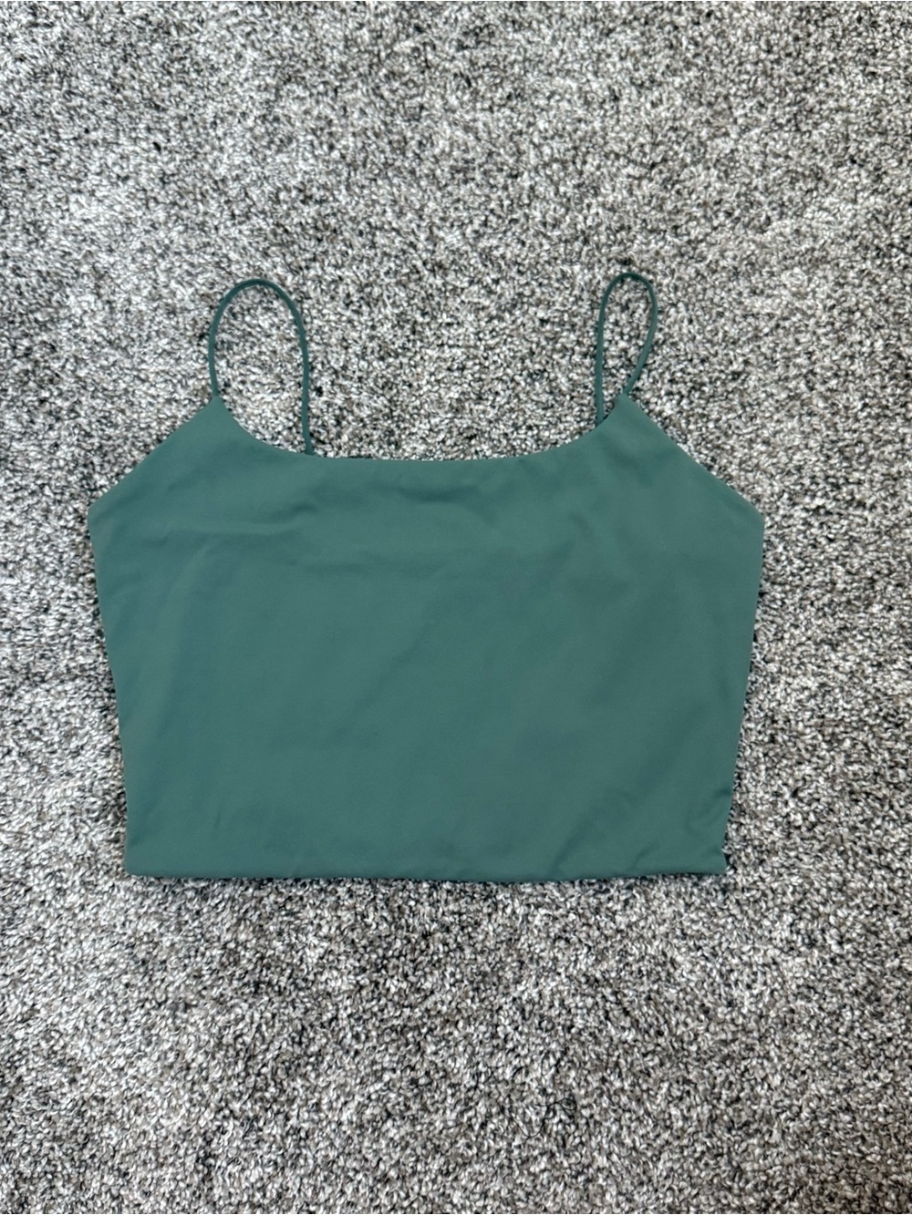 Garage Forest Green Spaghetti Strap Crop Camisole